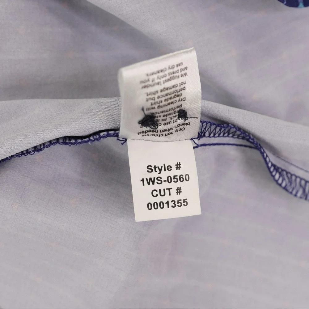 Mizzen+Main Leeward Short Sleeve Button Down Shirt Mens Large Classic Blue - Picture 8 of 11
